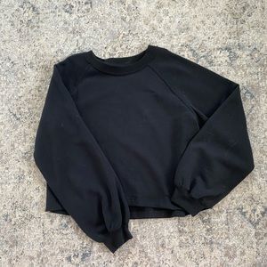 Black Slight Cropped Sweater